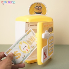 YHD3002  HỘP MÁY RÚT TIỀN ATM PIN DOREMON, MÈO KITTY (VÂN TAY)   YHD-3002 - MINION