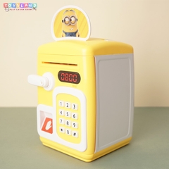 YHD3002  HỘP MÁY RÚT TIỀN ATM PIN DOREMON, MÈO KITTY (VÂN TAY)   YHD-3002 - MINION