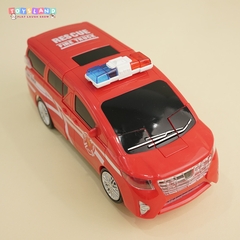 9911A  HỘP XE HƠI CỨU HỎA CS PIN ĐÈN BIẾN HÌNH ROBO