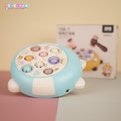 158-7  HỘP ĐẬP CHUỘT GẤU PIN 8C + 2C BÚA - XANH