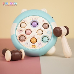 158-7  HỘP ĐẬP CHUỘT GẤU PIN 8C + 2C BÚA - XANH