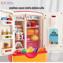 G225A  HỘP BẾP TỦ LẠNH PIN + THỨC ĂN 32 MIẾNG   Magic Fridge - HỒNG