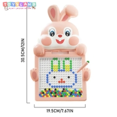 J024  HỘP XẾP HÌNH NAM CHÂM THỎ - HỒNG