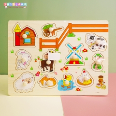 45281/TL BẢNG GỖ ĐỦ MẪU (CHỮ SỐ, TRÁI CÂY, THÚ) - NONGTRAI