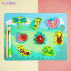 45289/TL  BẢNG GỖ ĐỦ MẪU (CÂU CÁ, TRÁI CÂY) - CONTRUNG