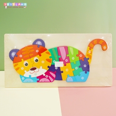 DL-585/TL BẢNG GỖ XẾP HÌNH THÚ ĐỦ MẪU - MÈO