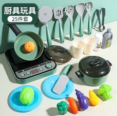 _0015-2  HỘP BẾP ĐIỆN PIN ĐÈN, 1 NỒI, 1 CHẢO, ẤM NƯỚC, CHÉN, DĨA, DAO, THỚT, GIÁ
