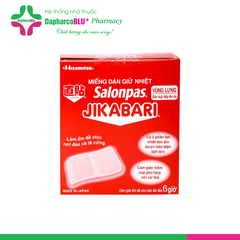 Salonpas JIKABARI Miếng dán giữ nhiệt làm ấm dễ chịu nơi đau và tê cứng [Hộp 8 miếng]