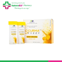 Viên Sủi SCURMA FIZZY Nano Curcumin [Hộp 2 tube x 10 viên sủi] Hỗ trợ điều trị viêm loét dạ dày tá tràng, bệnh đường tiêu hóa