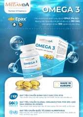 Viên uống Megamda Omega 3 - Tăng cường sức khỏe tim mạch