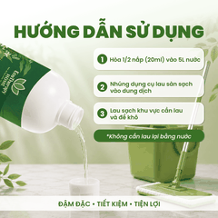 Nước Lau Sàn Thiên Nhiên Thảo Mộc EcoTherapy 1L – Tinh Dầu Tràm, Sả, Hương Thảo, Quế – Làm Sạch Khử Mùi Dapharco