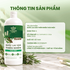 Nước Lau Sàn Thiên Nhiên Thảo Mộc EcoTherapy 1L – Tinh Dầu Tràm, Sả, Hương Thảo, Quế – Làm Sạch Khử Mùi Dapharco