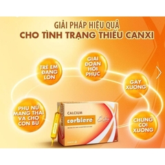 Dung dịch uống CALCIUM CORBIERE  EXTRAL 10ML [ 3 vỉ gài x 10 ống 10ml ] bổ sung canxi cho người có nhu cầu hay thiếu hụt canxi
