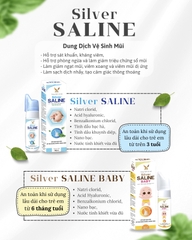 Dung dịch vệ sinh mũi Silver SALINE Baby [Chai xịt 70ml] An toàn cho trẻ từ 6 tháng tuổi