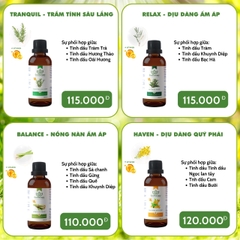 Tinh Dầu Massage Cao cấp EcoTherapy [100ml] 4 loại mùi hương thảo mộc giúp thư giãn, giảm mệt mõi
