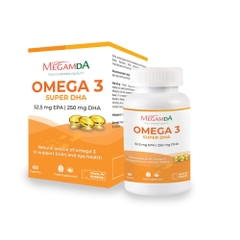 Viên uống Megamda Omega 3 Super DHA - Hỗ trợ phát triển não bộ và thị lực