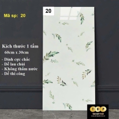 Xốp dán tường phủ nhựa PVC 3D Kích Thước 60x30cm tráng nhôm mặt sau