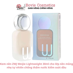 Kem nền ZWJ Weijie Lightweight 30ml cho lớp nền mỏng nhẹ tự nhiên chống thấm nước kiểm soát dầu