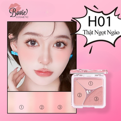 [VEECCI] Phấn Má Hồng VEECCI 3 Ô x MY FRIEND RABBIT OH~ BABE In Nổi Gợn Sóng Tone màu tự nhiên 7g