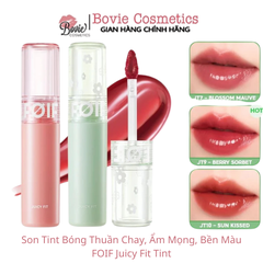 Son Tint Bóng Thuần Chay, Ẩm Mọng, Bền Màu FOIF Juicy Fit Tint