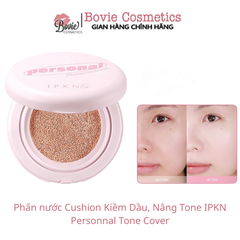 Phấn nước Cushion Kiềm Dầu, Nâng Tone IPKN Personnal Tone Cover