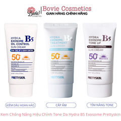 Kem Chống Nắng PrettySkin Sun Cream SPF 50+ PA++++ Hydra B5 Exosome Tone Up - Treatment - Oil Control