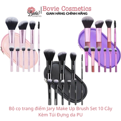 Bộ cọ trang điểm Jary Make Up Brush Set 10 Cây Kèm Túi Đựng da PU