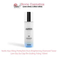 Nước Hoa Hồng PrettySkin Pure Brightening Diamond Toner Làm Dịu Da Cấp Ẩm Dưỡng Trắng 150ml