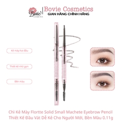 Chì Kẻ Mày Flortte Solid Small Machete Eyebrow Pencil  Thiết Kế Đầu Vát Dễ Kẻ Cho Người Mới, Bền Màu 0.11g