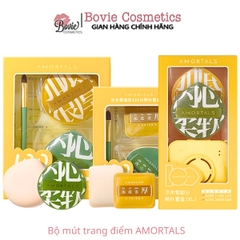 Bông Mút Trang Điểm AMORTALS Siêu Mềm Dễ Tán Kem Nền Kèm Hộp Đựng Mút Phấn