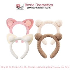 Băng Đô Cài Tóc Hình Nơ, Gấu, Mèo Nhiều Kiểu Dáng Đáng Yêu Jary Hair Band Màu Ngẫu Nhiên