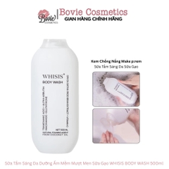 Sữa Tắm Sáng Da Dưỡng Ẩm Mềm Mượt Men Sữa Gạo Whisis Body Wash 500ml