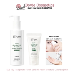 Sữa Rửa Mặt, Sữa Tẩy Trang Make P:rem Safe me Relief Moisture Cleansing Milk