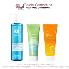 Gel Sữa Rửa Mặt Rau Má The Jeju Cica - Dưỡng Trắng Sạch Sâu Galactomyces First Deep Cleansing Foam Prettyskin