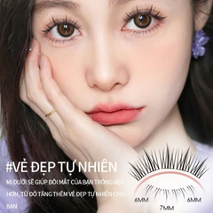 Lông Mi Giả Mlen Diary Gân Trong Suốt 5 Cặp