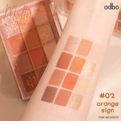 Bảng phấn mắt 12 ô Odbo Multi Look Eye Palette OD2012 gồm ánh nhũ và lì