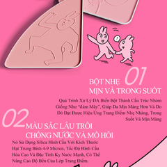 [VEECCI] Phấn Má Hồng VEECCI 3 Ô x MY FRIEND RABBIT OH~ BABE In Nổi Gợn Sóng Tone màu tự nhiên 7g