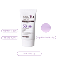 Kem Chống Nắng PrettySkin Sun Cream SPF 50+ PA++++ Hydra B5 Exosome Tone Up - Treatment - Oil Control