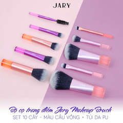 Bộ cọ trang điểm Jary Make Up Brush Set 10 Cây Kèm Túi Đựng da PU