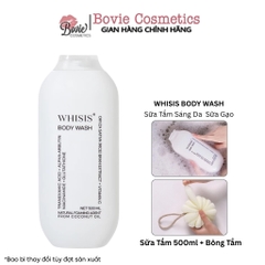 Sữa Tắm Sáng Da Dưỡng Ẩm Mềm Mượt Men Sữa Gạo Whisis Body Wash 500ml