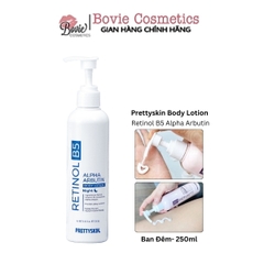 Kem Dưỡng Body Ban Ngày Và Ban Đêm Prettyskin  Retinol B5 Alpha Arbutin Body Lotion & Glutathione V10 Alpha Arbutin Body Lotion