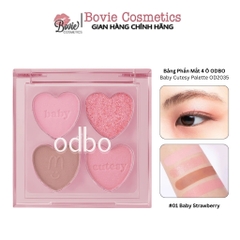 Bảng Phấn Mắt 4 Ô Hình Trái Tim ODBO Baby Cutesy Palette OD2035