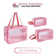 Túi đựng mỹ phẩm du lịch WASH BAG trong suốt, túi đựng đồ trang điểm mini cao cấp cực xinh