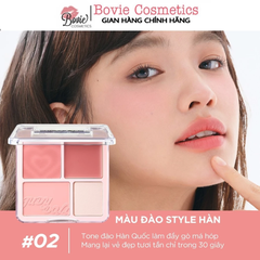 Phấn má hồng bắt sáng 4 ô Màu Judydoll Blush & Highlight Palette