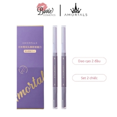 Bộ Dao Cạo Lông Mày AMORTALS Hai Đầu Tiện Dụng Dao cạo lông mày tỉa lông mày cạo râu tiện lợi