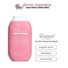 Dung Dịch Vệ Sinh Phụ Nữ X2 Nghệ Nano Whisis pH Girl Feminine Wash 200ml Làm Sạch, Khử Mùi, Dưỡng Ẩm, Giảm Viêm An Toàn