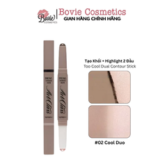 Tạo Khối + Highlight 2 Đầu Dạng Kem Too Cool Dual Contour Stick
