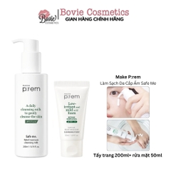 Sữa Rửa Mặt, Sữa Tẩy Trang Make P:rem Safe me Relief Moisture Cleansing Milk