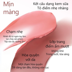 Má Hồng Kem Mooekiss Má Hồng Đơn Sắc Dạng Kem   Romantic Diverse Colors Blush 5g