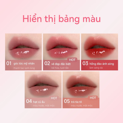 Son Bóng AZTK 2 Đầu Candy Double Touch Lipgloss Đầu Son Bùn Mờ Đầu Son Bóng Tráng Gương 1.7ml+1.7ml